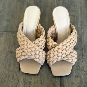Braided Tan Women's Mules
